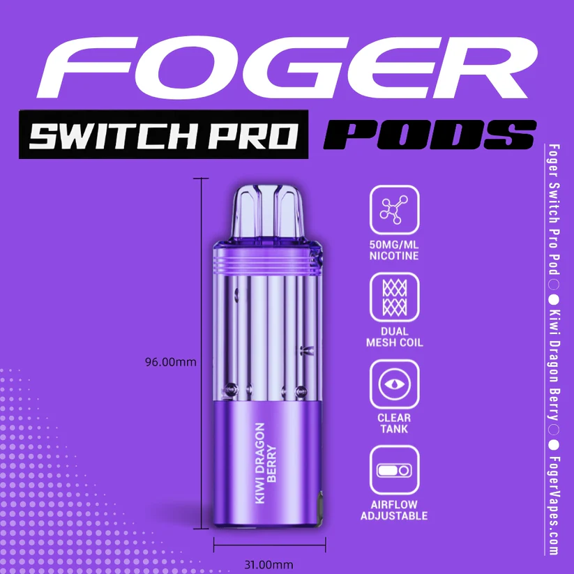 Kiwi Dragon Berry Foger Switch Pro Pod 30K Puffs
