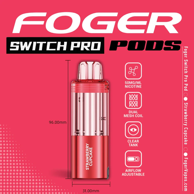 Strawberry Cupcake Foger Switch Pro Pod 30K Puffs