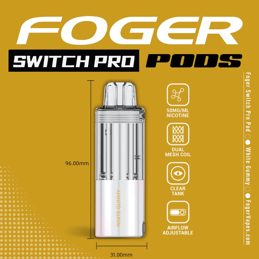 White Gummy Foger Switch Pro Pod 30K Puffs